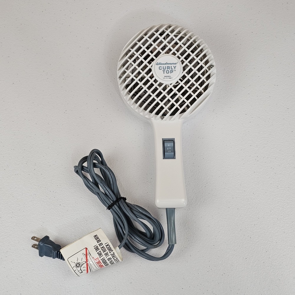 Windmere Curly Top Vintage Bonnet Hair Dryer CT-1/487 Retro Salon Style DIFFUSER